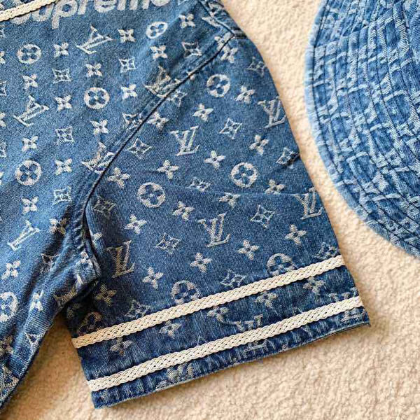 ルイヴィトン×シュプリーム コピー ベースボールシャツ ブルー 1A3F9U MONOGRAM ルイヴィトン×シュプリーム ×BASEBALL