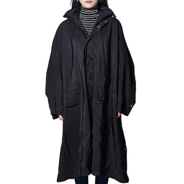 バレンシアガ★パロディオペラ?コピーレインコート back logo opera rain coat black