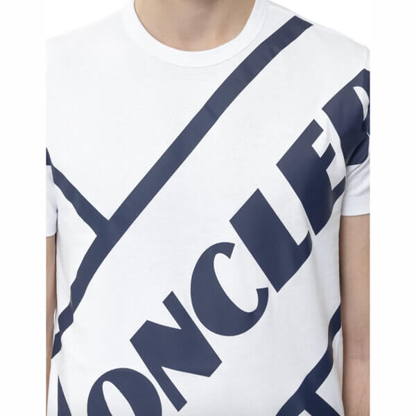 モンクレール Tシャツ 偽物プリント MONCLER 半そでクルーネックメンズTシャツ
