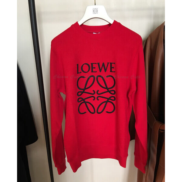 【18AW NEW】ロエベ トレーナー コピーロエベ_women/Anagram Sweatshirt スウェット/レッド