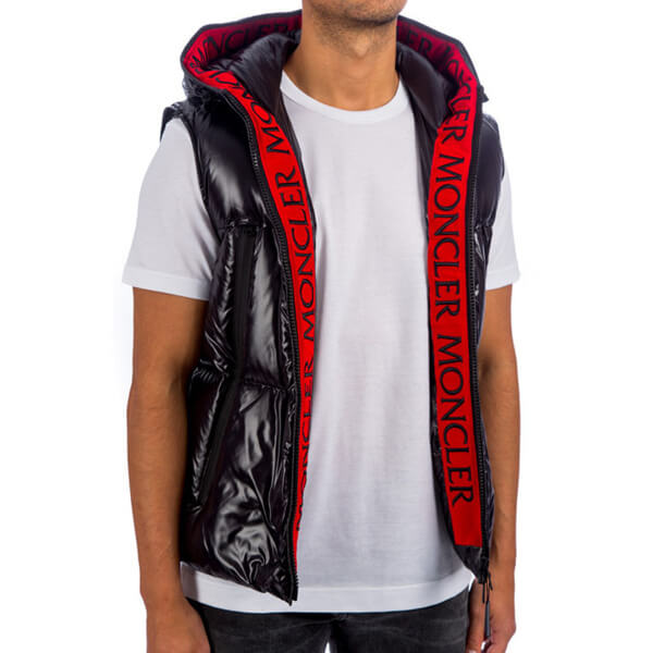 2021秋冬 新作 国内未入荷 モンクレール偽物 AGNEAUX ロゴ ダウンベスト ブラック 1A51C 00 68950 999