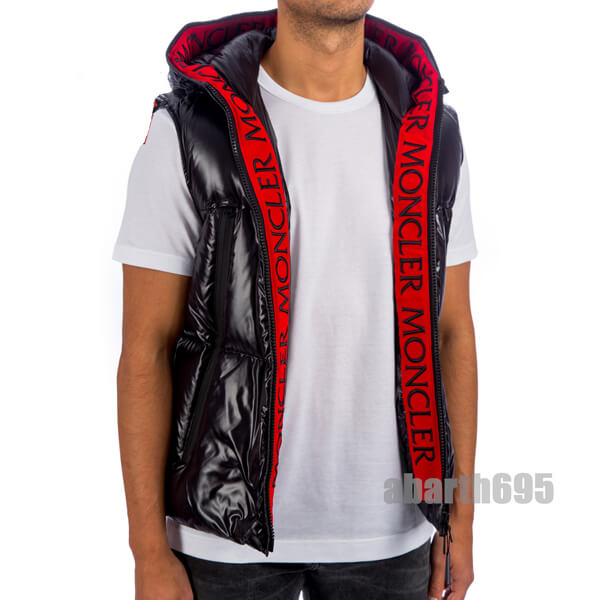 2021秋冬 新作 国内未入荷 モンクレール偽物 AGNEAUX ロゴ ダウンベスト ブラック 1A51C 00 68950 999