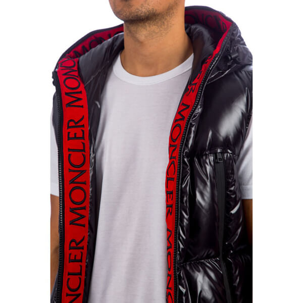 2021秋冬 新作 国内未入荷 モンクレール偽物 AGNEAUX ロゴ ダウンベスト ブラック 1A51C 00 68950 999