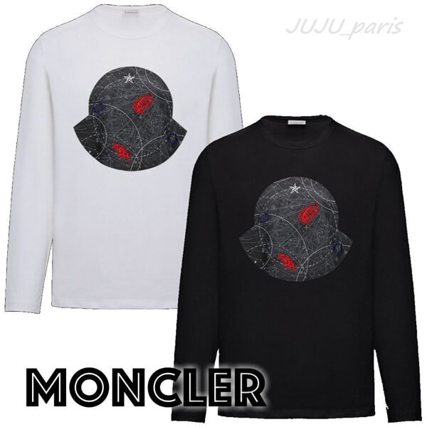モンクレールMoncler★2021SS★水牛刺繍入マキシロゴ長袖Tシャツコピー★