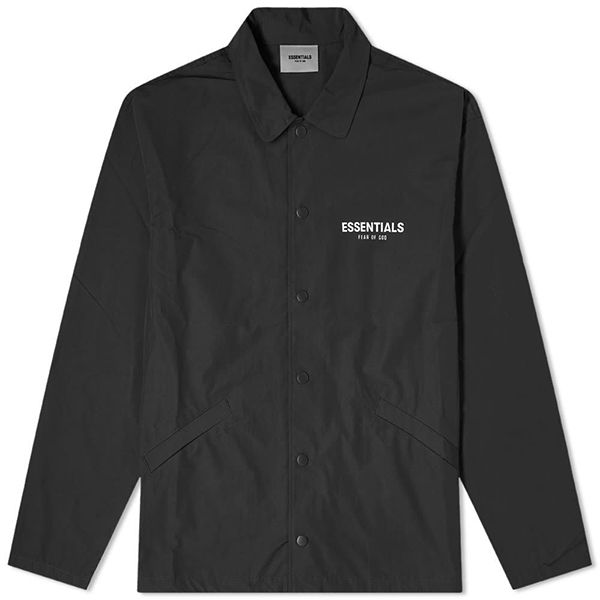 新作 エッセンシャルズ 偽物 コーチジャケット ブラック ユニセックス