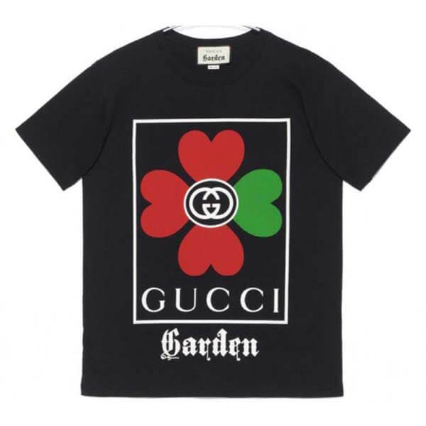 グッチガーデン★オーバーサイズ フラワー ロゴTシャツ偽物 関送込