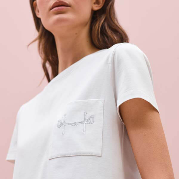 【エルメス】肌触りのいいコットンTシャツ 偽物レディース T-shirt