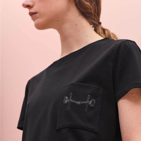 【エルメス】肌触りのいいコットンTシャツ 偽物レディース T-shirt