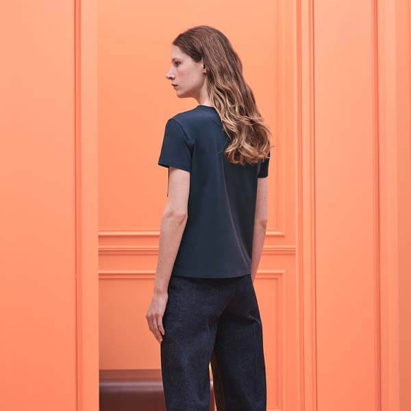 【エルメス】肌触りのいいコットンTシャツ 偽物レディース T-shirt