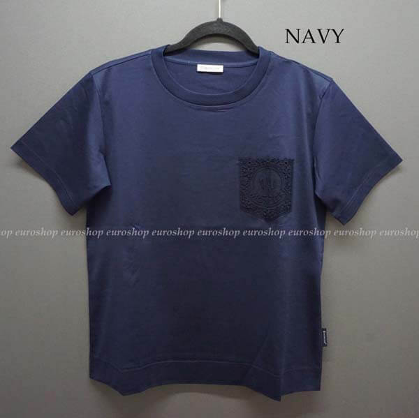 モンクレール レースポケット付き ロゴ入り Tシャツ コピー?80508008390X