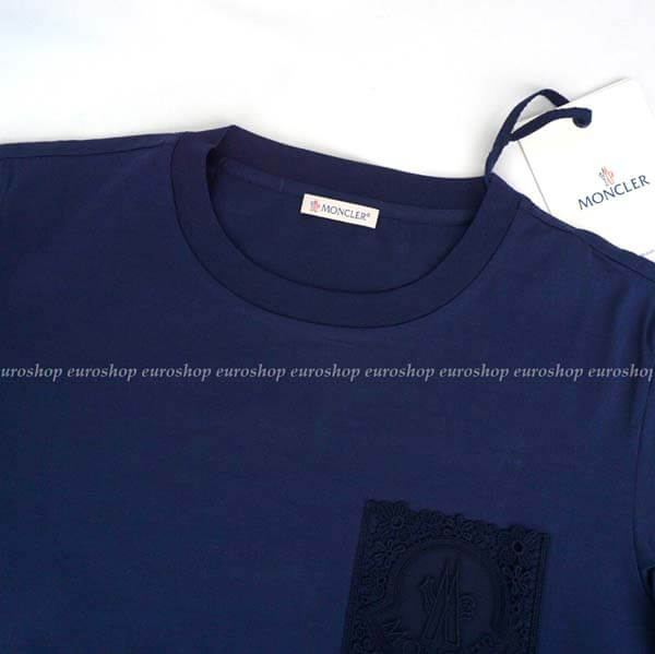 モンクレール レースポケット付き ロゴ入り Tシャツ コピー?80508008390X