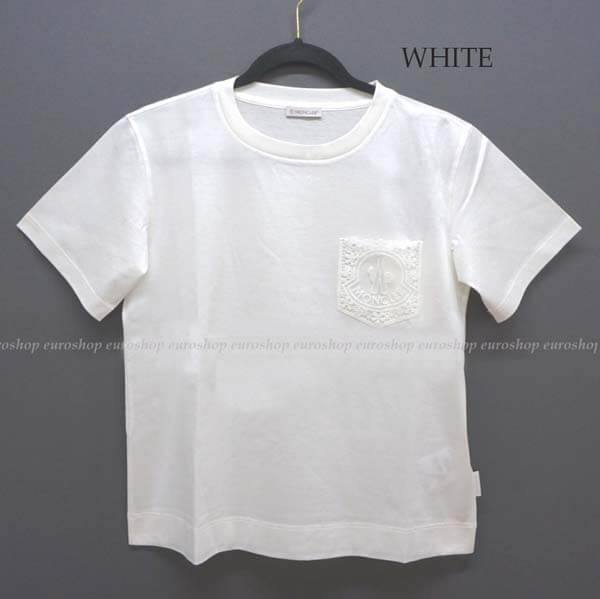 モンクレール レースポケット付き ロゴ入り Tシャツ コピー?80508008390X