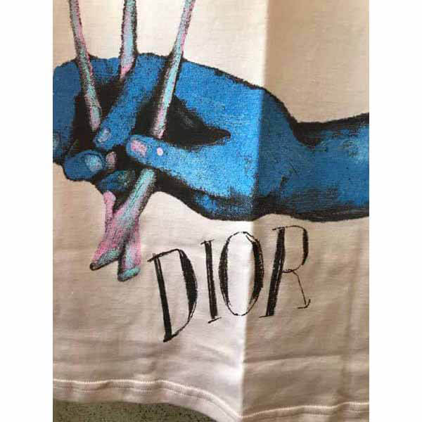 関税?送料込 ディオール TシャツコピーAND ALEX FOXTON フラワー プリント