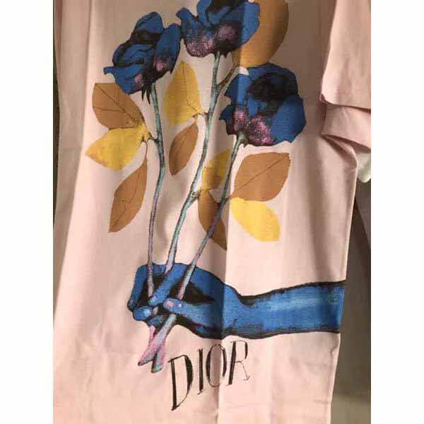 関税?送料込 ディオール TシャツコピーAND ALEX FOXTON フラワー プリント