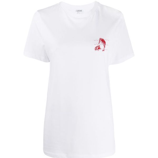 【大人気】ロエベ Tシャツ偽物 ロゴ カットソー アニマルズプリント