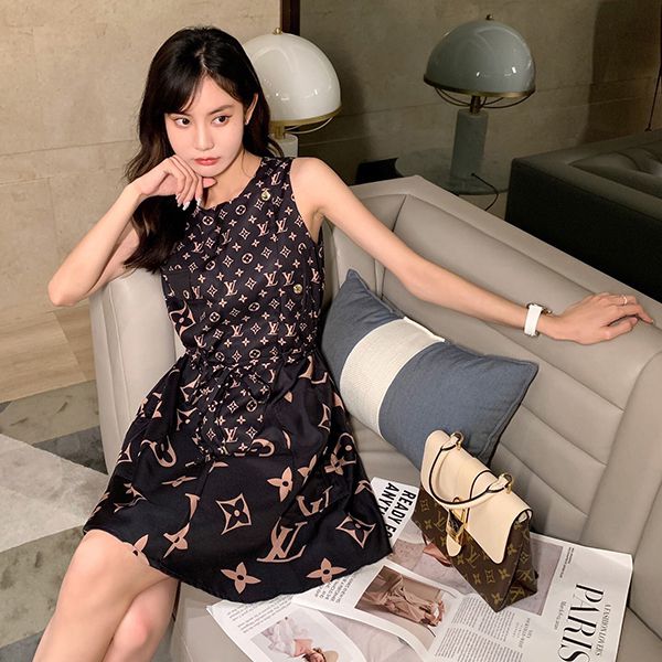 人気?ルイヴィトン ☆ノースリーブ ドレス ワンピース偽物1A927G 1A927M
