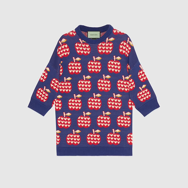 グッチ セーター 偽物 アップル&ハート レポム セーター トップス 林檎 ハート GG 男女 プレタ
