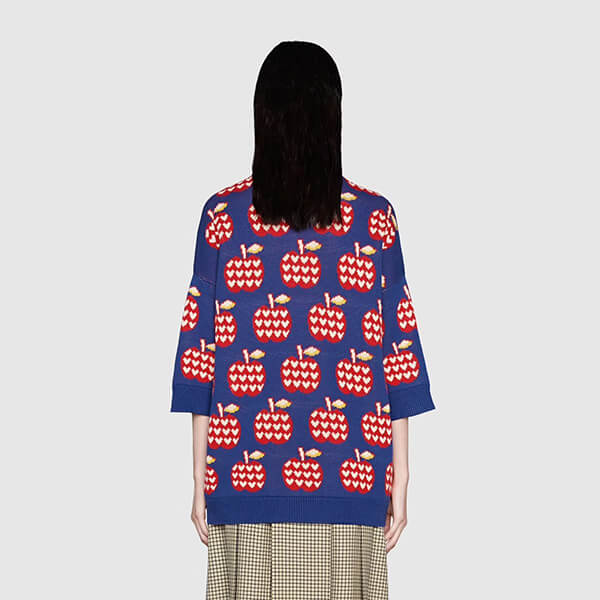 グッチ セーター 偽物 アップル&ハート レポム セーター トップス 林檎 ハート GG 男女 プレタ