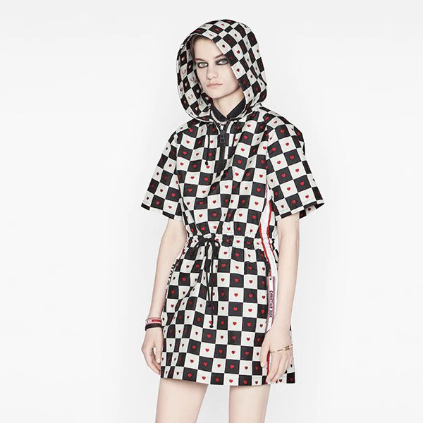 ディオール 偽物フード付きワンピース CD ロゴ ハート柄 女157R40A2732_X0835