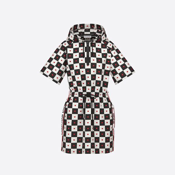 ディオール 偽物フード付きワンピース CD ロゴ ハート柄 女157R40A2732_X0835