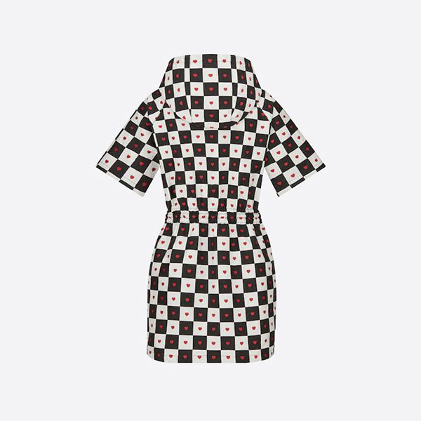 ディオール 偽物フード付きワンピース CD ロゴ ハート柄 女157R40A2732_X0835