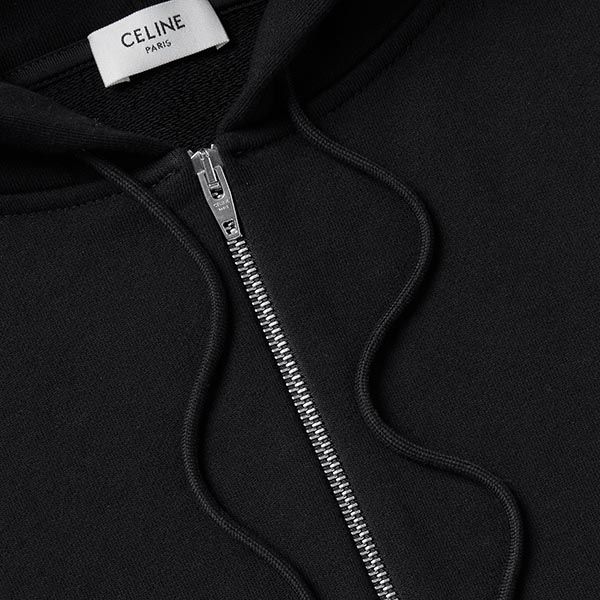国内発送 セリーヌ ロゴプリントコピー ジッパーフーディー