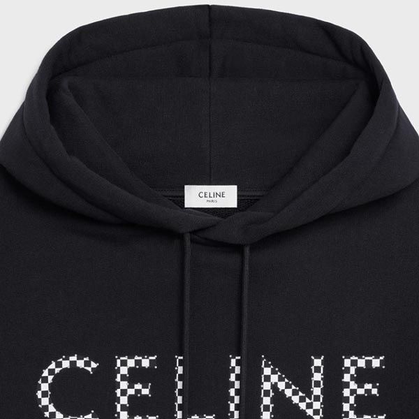 【セリーヌ】チェックロゴ&スタッズ フーディ コットンフリースコピー 2Y479052H.38NO