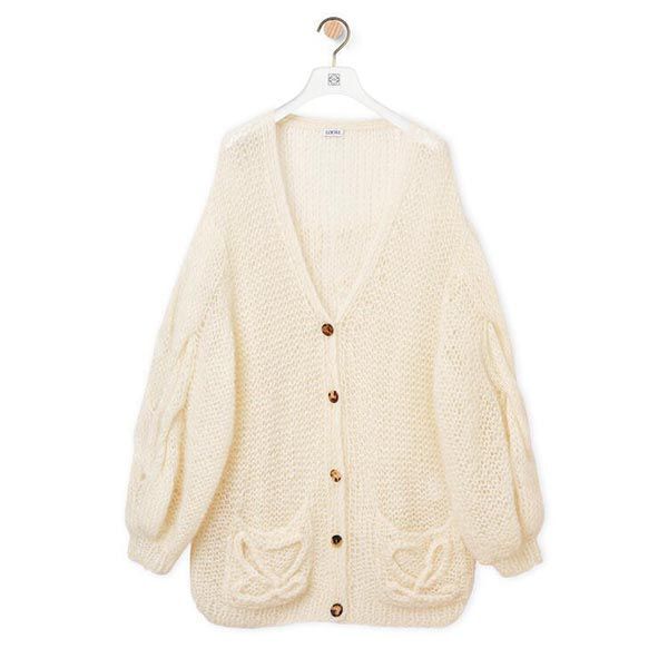 ロエベ☆モヘア アナグラム ニット コピーカーディガン オーバーサイズ S817Y16K11