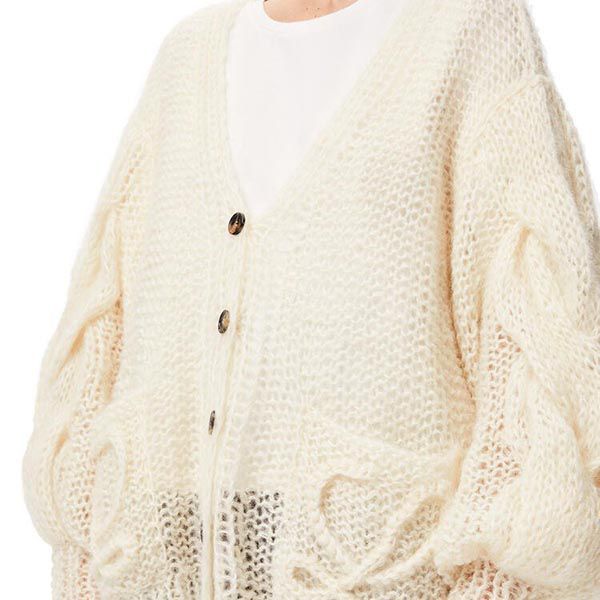 ロエベ☆モヘア アナグラム ニット コピーカーディガン オーバーサイズ S817Y16K11