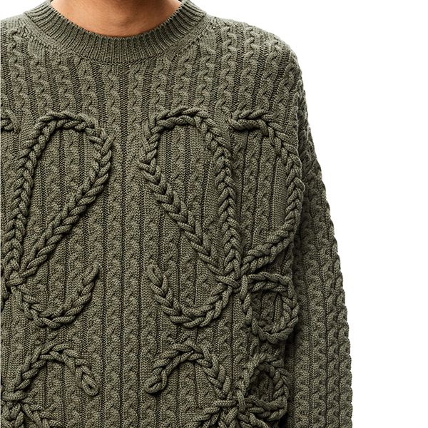 関送込 ロエベ ケーブル アナグラム セーター 偽物 H526Y14K834160