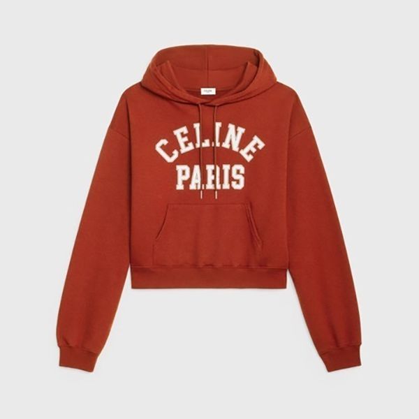 21AW#新作◇セリーヌ◇ボクシー スウェットシャツコピー フーディ ロゴ 2Y530450I.18RO