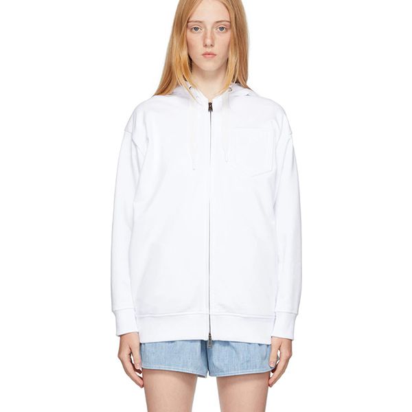 フェンディ ホワイト ロゴ ジップアップ フーディスーパーコピー
