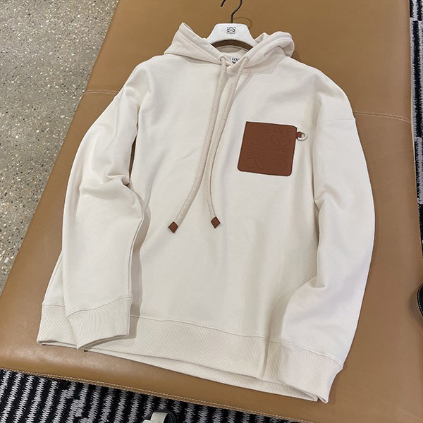 【21SS】ロエベ アナグラム 偽物 レザーパッチ フーディー ◆ロエベ◆全3色H526Y25J12