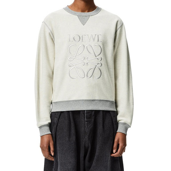 ロエベ スウェット 偽物★アナグラム エンブロイダリー スウェットシャツ コットン S359341X95