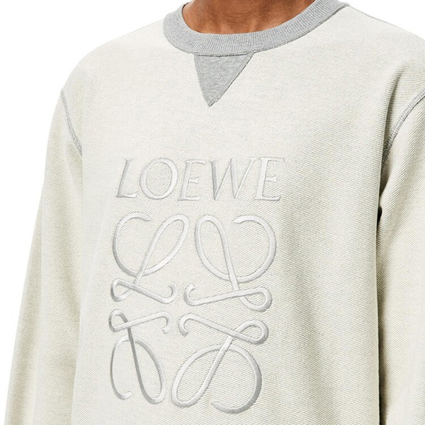 ロエベ スウェット 偽物★アナグラム エンブロイダリー スウェットシャツ コットン S359341X95