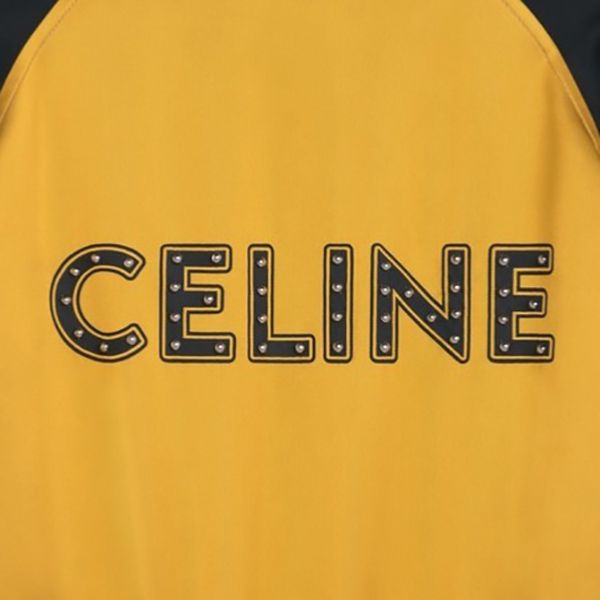 【大人気】セリーヌ テテ?ィシ?ャケット 偽物/ スタッズ付き サテン テディジャケット 2V87C851C.27ED