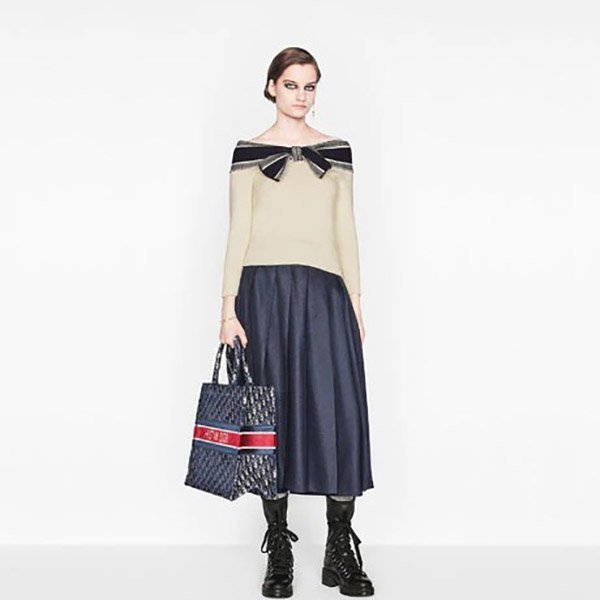 【モダンな魅力が特徴★】セーラーカラータイドセーター 偽物★ディオール 154S02AM305_X5801