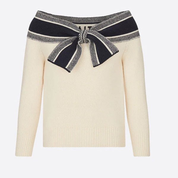 【モダンな魅力が特徴★】セーラーカラータイドセーター 偽物★ディオール 154S02AM305_X5801