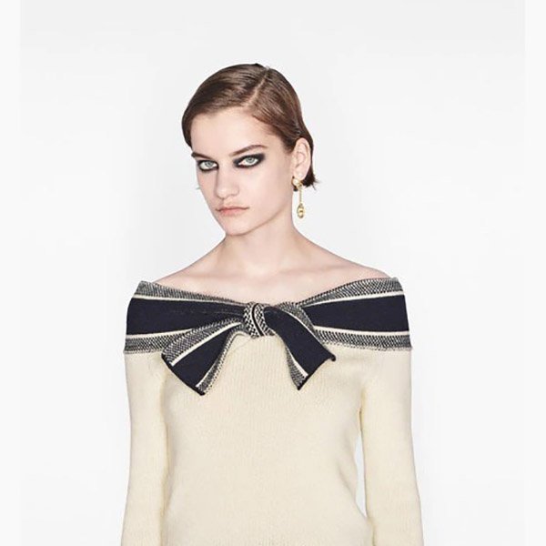 【モダンな魅力が特徴★】セーラーカラータイドセーター 偽物★ディオール 154S02AM305_X5801