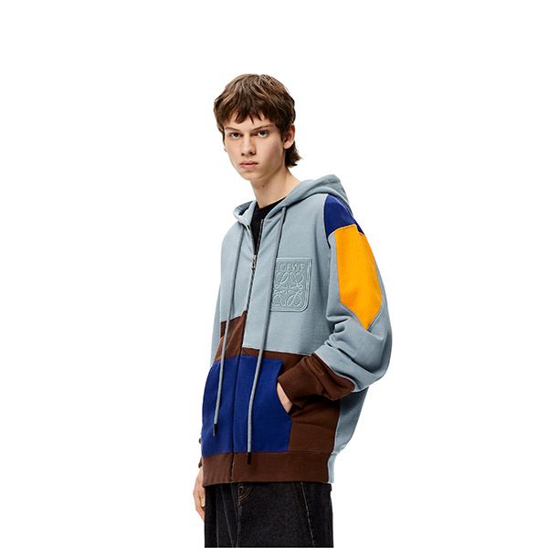 ロエベ?マルチカラー ジッパード フーディー 偽物 H526Y25J13