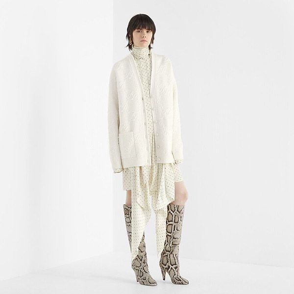 キムジョーンズ新作フェンディ 偽物 ホワイトウール/カシミア カーディガン FZC888AHE9F1ENO