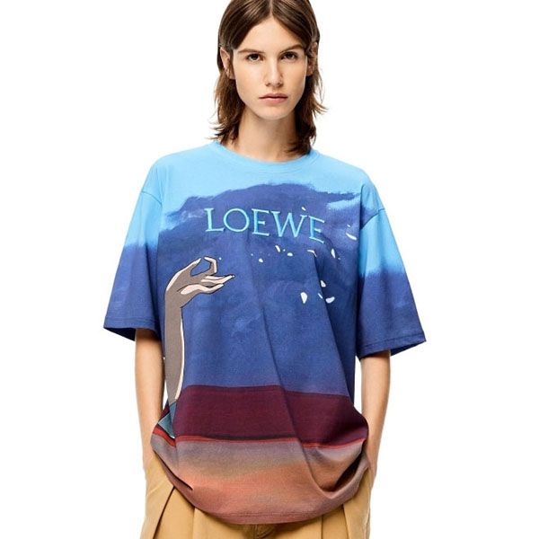 超話題?ロエベ ハク Tシャツ 偽物 コットンジャージー H848Y22X10