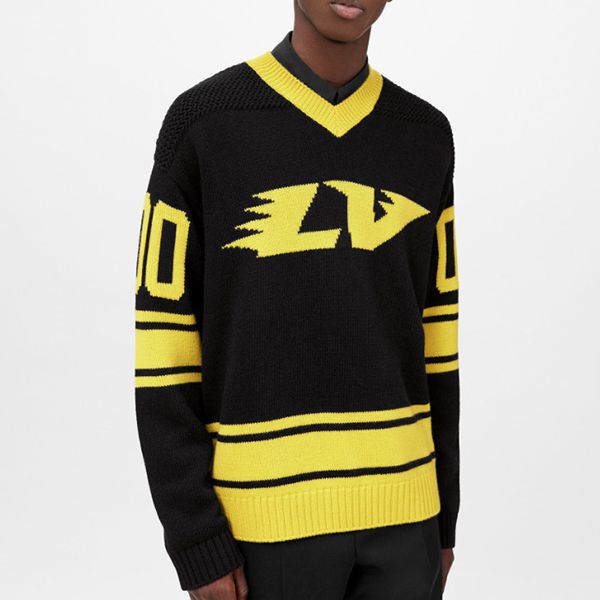 ルイヴィトン/フットボール オーバーニット偽物 バージンウール1A9TAX