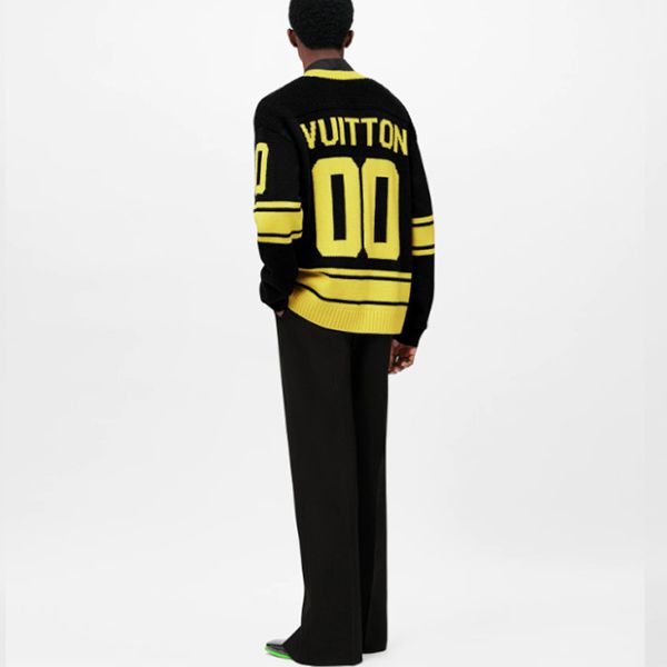 ルイヴィトン/フットボール オーバーニット偽物 バージンウール1A9TAX