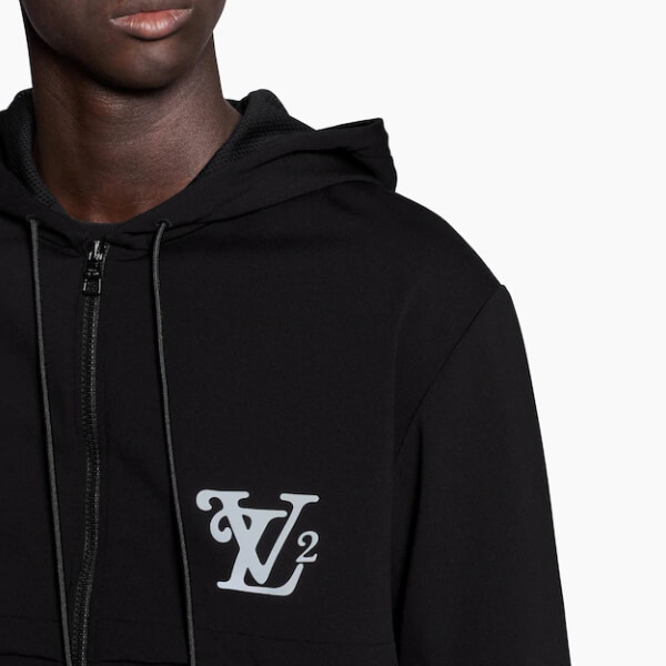 スクエアードルイヴィトンジップフードブルゾン スク偽物 1A7X7P