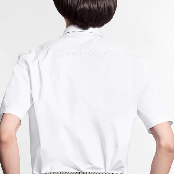 エンブロイダリールイヴィトン-スクエアードレギュラーショートスリーブシャツ コピー 1A7Y2B