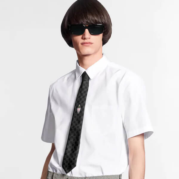 エンブロイダリールイヴィトン-スクエアードレギュラーショートスリーブシャツ コピー 1A7Y2B