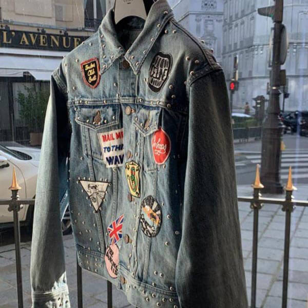 21SS【セリーヌ】ルーズトラッカージャケット/ウォッシュ デニム 偽物 2Q245646M.08SW