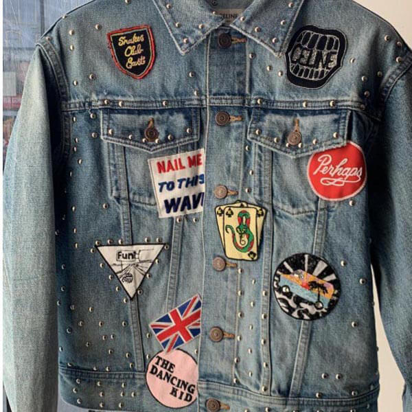 21SS【セリーヌ】ルーズトラッカージャケット/ウォッシュ デニム 偽物 2Q245646M.08SW