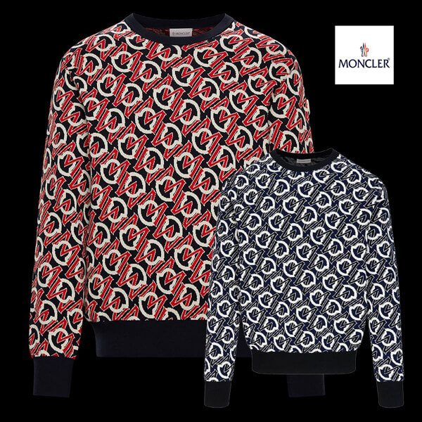 モンクレール 新作 パーカー MONCLER モノグラムロゴセーター